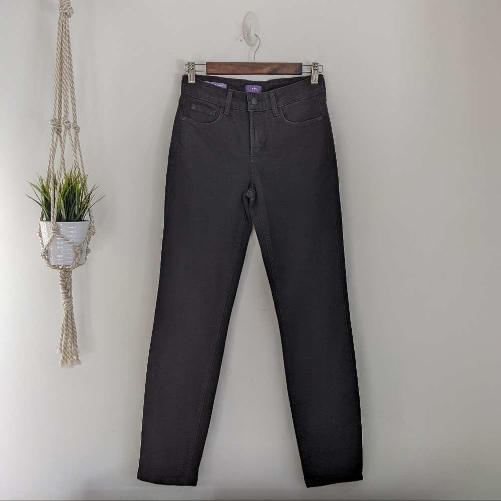 NYDJ Clarissa Skinny Ankle Denim, Black, 2